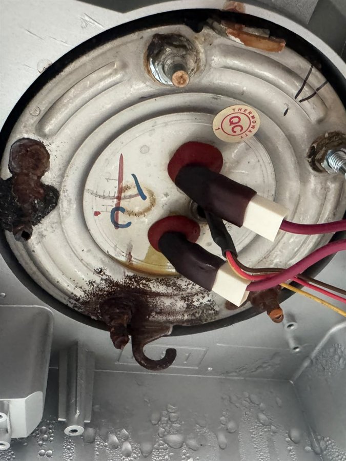 Resistencia del termo calcificada y oxidada